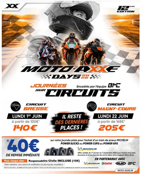 PLUS QUE QUELQUES PLACES DISPONIBLES  pour nos journées pistes